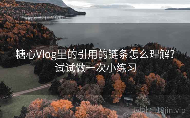 糖心Vlog里的引用的链条怎么理解？试试做一次小练习